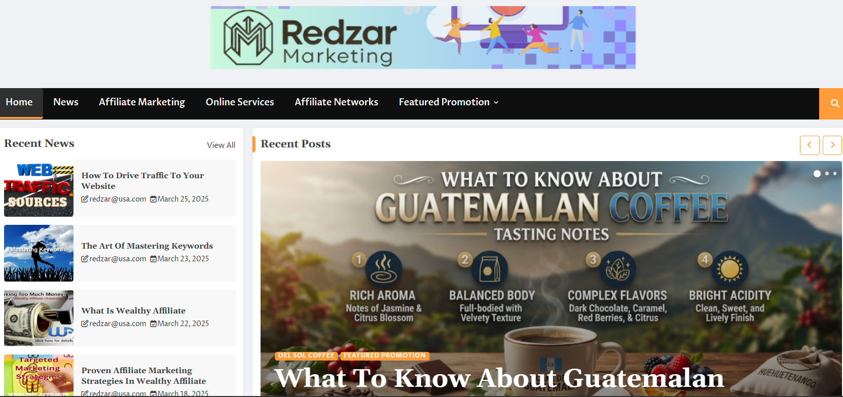 redzarmarketing.com homepage
